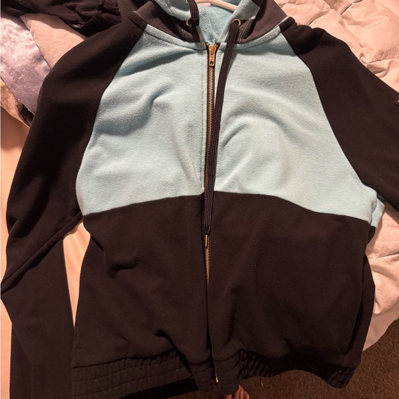 Victoria's Secret Sweaters - Victoria's Secret PINK Black and Blue Hoodie